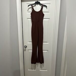 Elegant Sleeveless Brown Jumpsuit